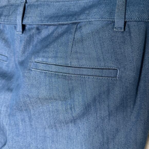 NWT LOFT Chambray Straight Leg Belted Dress Pants – Size 2 - Picture 6 of 7